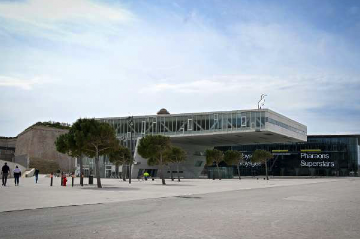 Le Musée des civilisations de l’Europe et de la Méditerranée (Mucem), à Marseille, le 16 mars. © GERARD JULIEN / AFP