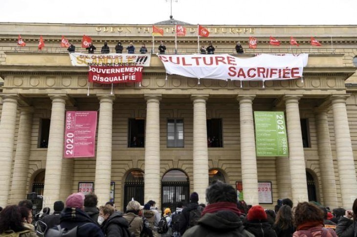 Situation tendue au Théâtre de l’Odéon, occupé par des intermittents