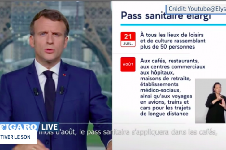 Le pass sanitaire étendu aux lieux «de loisirs et de culture» dès juillet