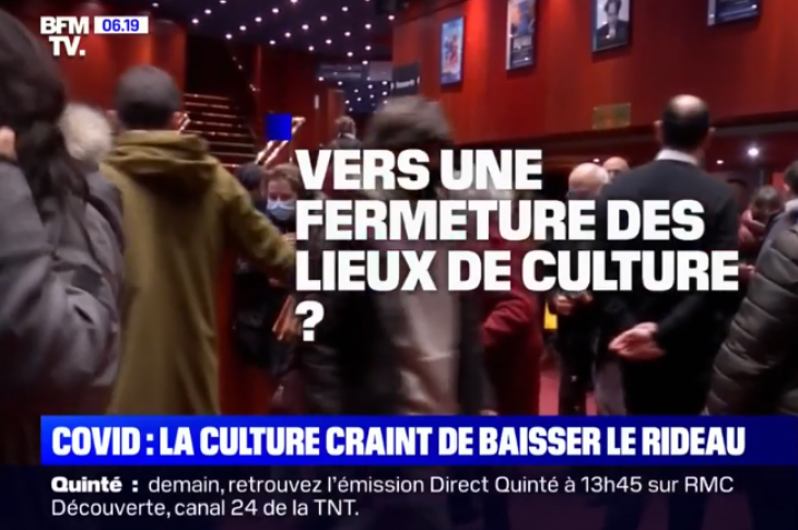 Covid-19: le monde de la culture craint de devoir à nouveau baisser le rideau