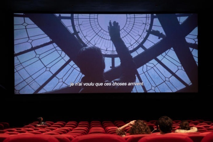 Fin de projection du film « Spider-Man : No Way Home » au cinéma Gaumont Parnasse, à Paris, le 25 décembre 2021. MARC CHAUMEIL / DIVERGENCES